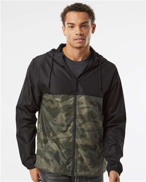 Independent Trading Co. EXP54LWZ Men's Lightweight Windbreaker Full-Zip Jacket - Front view