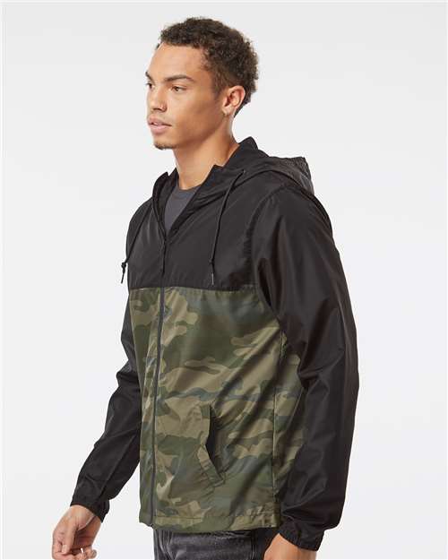 Independent Trading Co. EXP54LWZ Men's Lightweight Windbreaker Full-Zip Jacket - Side view