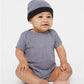 Rabbit Skins 4400 Infant Baby Rib Bodysuit - Front view