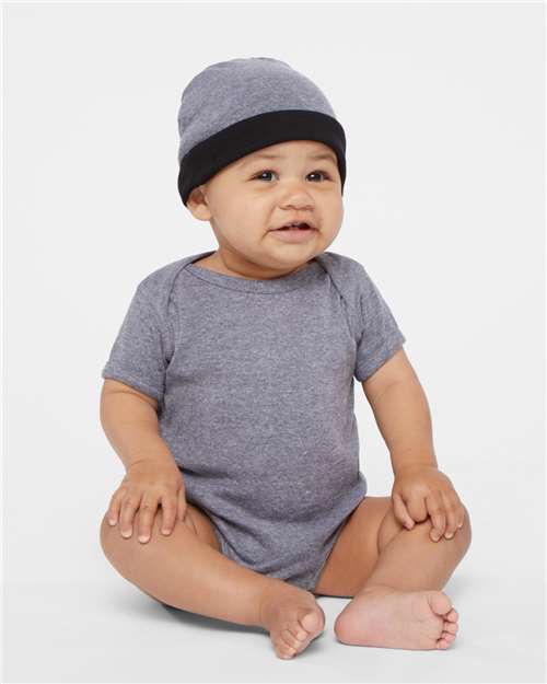 Rabbit Skins 4400 Infant Baby Rib Bodysuit - Front view