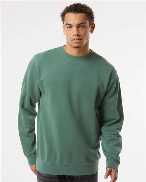 Independent Trading Co. PRM3500 Unisex Midweight Pigment-Dyed Crewneck Sweatshirt - Front view