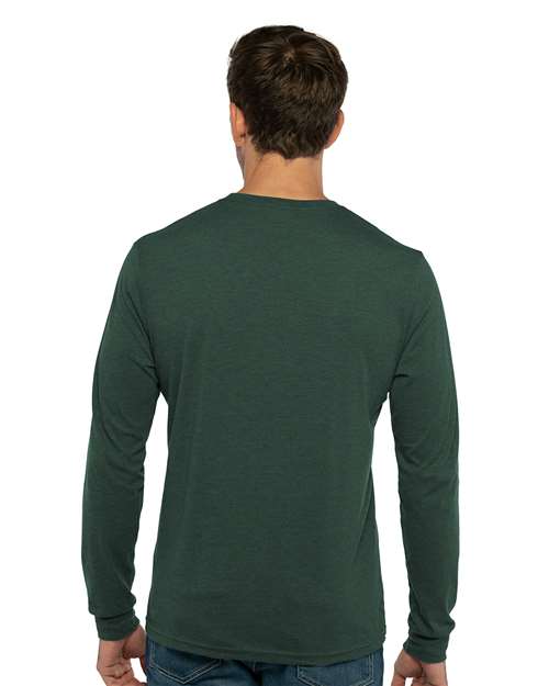 Next Level 6411 Unisex Sueded Long Sleeve Tee - Back view