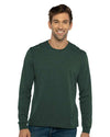 Next Level 6411 Unisex Sueded Long Sleeve Tee - Front view