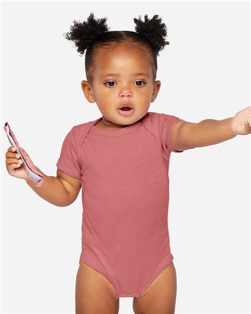 Rabbit Skins 4400 Infant Baby Rib Bodysuit - Front view