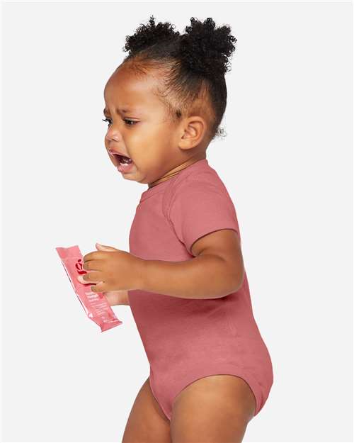 Rabbit Skins 4400 Infant Baby Rib Bodysuit - Side view