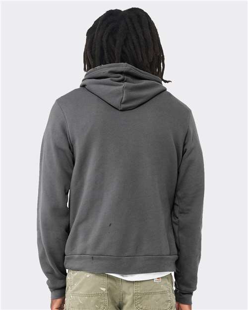 BELLA  CANVAS 3719 Unisex Sponge Fleece Hoodie Sweatshirt - Back view