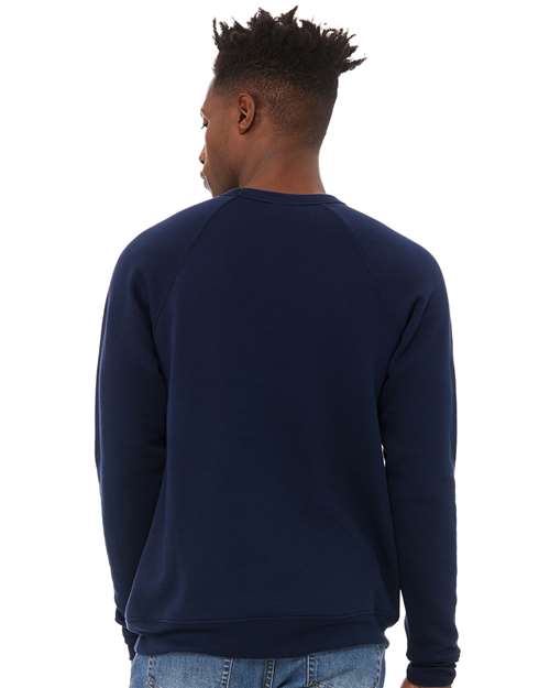 BELLA  CANVAS 3901 Unisex Sponge Fleece Raglan Crewneck Sweatshirt - Back view