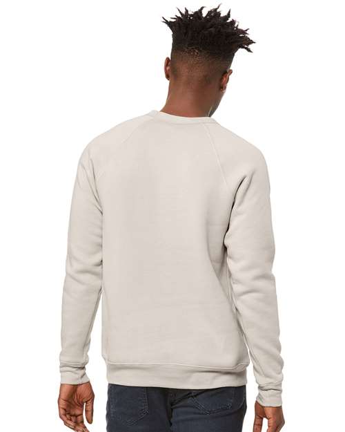 BELLA  CANVAS 3901 Unisex Sponge Fleece Raglan Crewneck Sweatshirt - Back view