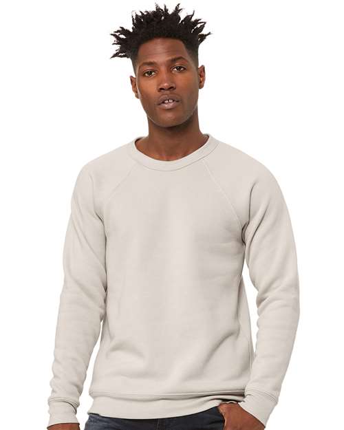 BELLA  CANVAS 3901 Unisex Sponge Fleece Raglan Crewneck Sweatshirt - Front view