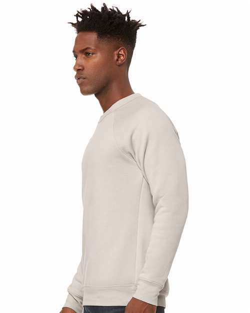 BELLA  CANVAS 3901 Unisex Sponge Fleece Raglan Crewneck Sweatshirt - Side view