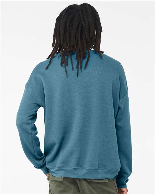 BELLA  CANVAS 3945 Unisex Sponge Fleece Drop Shoulder Crewneck Sweatshirt - Back view