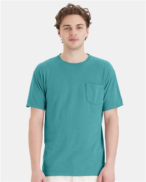 ComfortWash by Hanes GDH150 Unisex Garment-Dyed Pocket T-Shirt - Front view