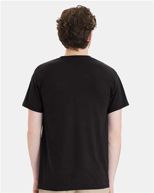 Hanes W110 Unisex Workwear Pocket T-Shirt - Back view