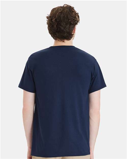 Hanes W110 Unisex Workwear Pocket T-Shirt - Back view