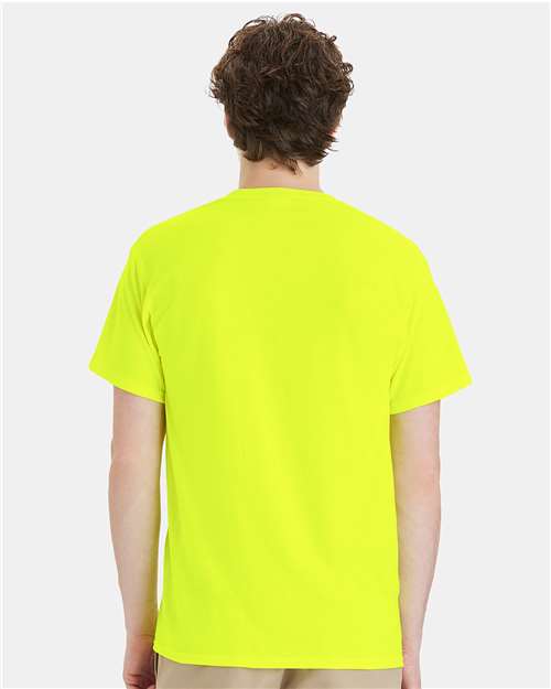 Hanes W110 Unisex Workwear Pocket T-Shirt - Back view