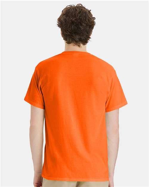Hanes W110 Unisex Workwear Pocket T-Shirt - Back view