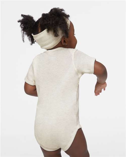 Rabbit Skins 4400 Infant Baby Rib Bodysuit - Back view