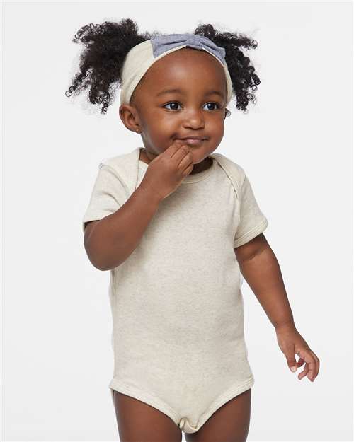 Rabbit Skins 4400 Infant Baby Rib Bodysuit - Front view