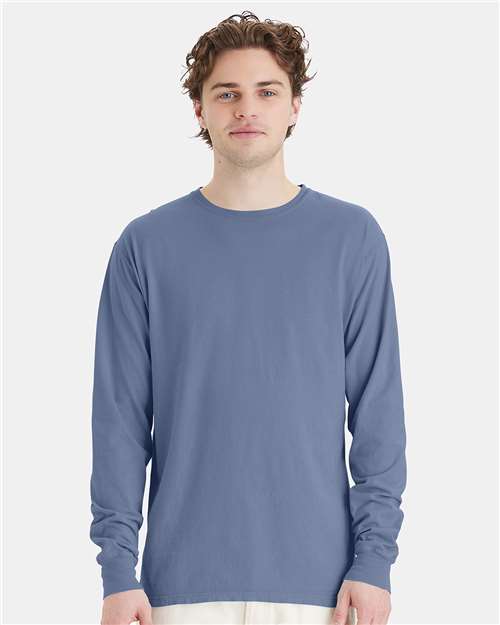 ComfortWash by Hanes GDH200 Unisex Garment-Dyed Long Sleeve T-Shirt - Front view