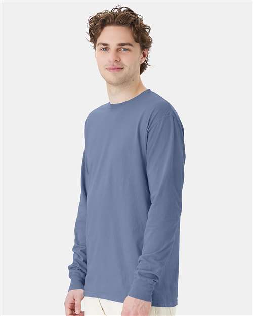 ComfortWash by Hanes GDH200 Unisex Garment-Dyed Long Sleeve T-Shirt - Side view
