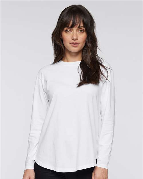 LAT 3508 Women's Fine Jersey Long Sleeve Tee - Front view