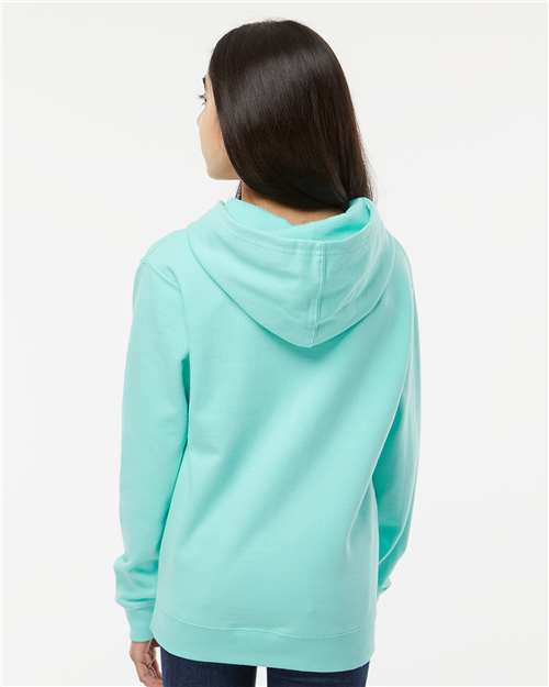 Independent Trading Co. SS4001Y Youth Midweight Hooded Sweatshirt - Back view