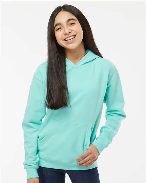 Independent Trading Co. SS4001Y Youth Midweight Hooded Sweatshirt - Front view