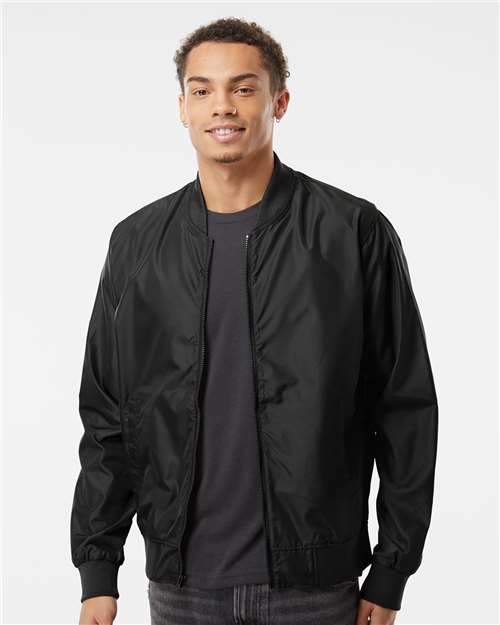Independent Trading Co. EXP52BMR Unisex Lightweight Bomber Jacket - Front view