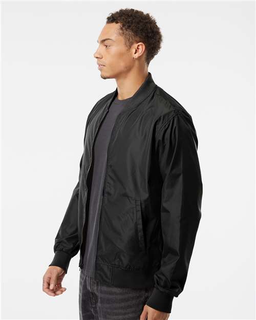 Independent Trading Co. EXP52BMR Unisex Lightweight Bomber Jacket - Side view