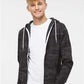 Independent Trading Co. AFX90UNZ Unisex Lightweight Full-Zip Hooded Sweatshirt - Front view