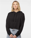 Independent Trading Co. AFX64CRP Women?s Lightweight Crop Hooded Sweatshirt - Front view