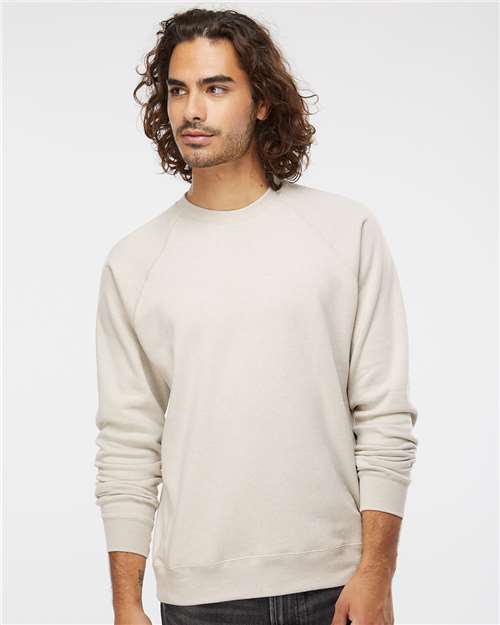Independent Trading Co. PRM30SBC Unisex Special Blend Raglan Crewneck Sweatshirt - Front view