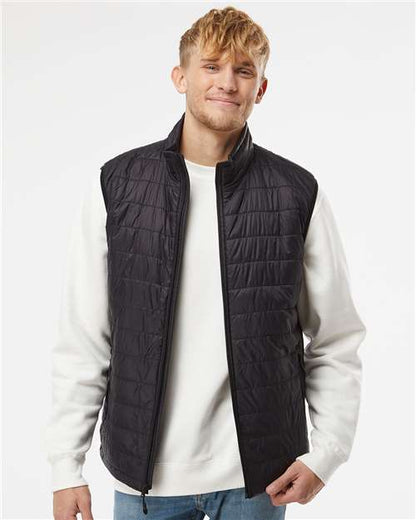 Independent Trading Co. EXP120PFV Men's Puffer Vest - Front view