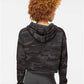 Independent Trading Co. AFX64CRP Women?s Lightweight Crop Hooded Sweatshirt - Back view