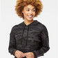 Independent Trading Co. AFX64CRP Women?s Lightweight Crop Hooded Sweatshirt - Front view