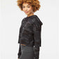 Independent Trading Co. AFX64CRP Women?s Lightweight Crop Hooded Sweatshirt - Side view