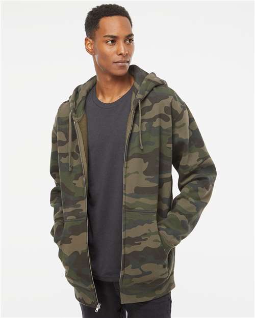 Independent Trading Co. IND4000Z Unisex Heavyweight Full-Zip Hooded Sweatshirt - Front view