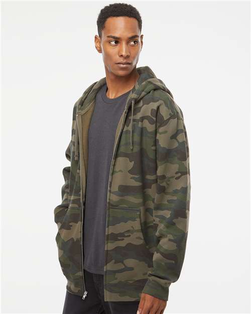 Independent Trading Co. IND4000Z Unisex Heavyweight Full-Zip Hooded Sweatshirt - Side view
