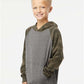 Independent Trading Co. PRM15YSB Youth Lightweight Special Blend Raglan Hooded Sweatshirt - Side view