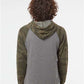 Independent Trading Co. PRM33SBP Unisex Special Blend Raglan Hooded Sweatshirt - Back view