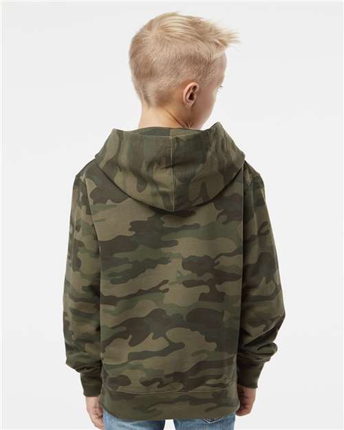 Independent Trading Co. SS4001Y Youth Midweight Hooded Sweatshirt - Back view