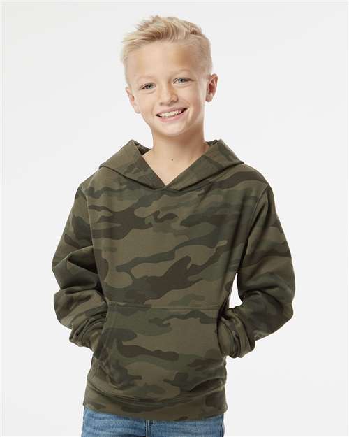 Independent Trading Co. SS4001Y Youth Midweight Hooded Sweatshirt - Front view
