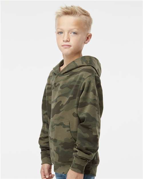 Independent Trading Co. SS4001Y Youth Midweight Hooded Sweatshirt - Side view
