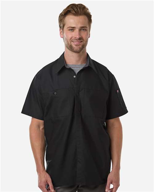 Red Kap SY42 Men's Performance Plus Short Sleeve Shirt With Oilblok Technology - Front view