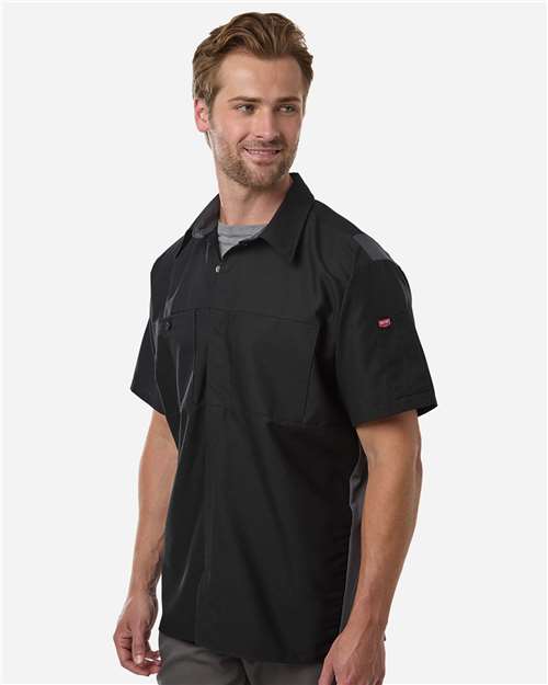 Red Kap SY42 Men's Performance Plus Short Sleeve Shirt With Oilblok Technology - Side view