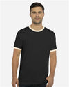 Next Level 3604 Unisex Cotton Ringer Tee - Front view