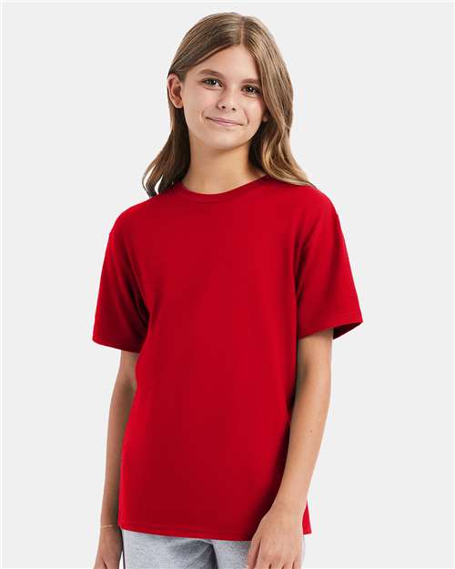 Hanes 498Y Youth Perfect-T T-Shirt - Front view
