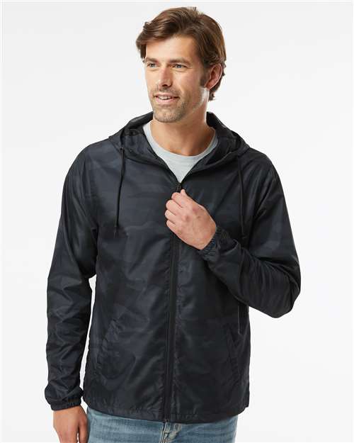 Independent Trading Co. EXP54LWZ Men's Lightweight Windbreaker Full-Zip Jacket - Front view
