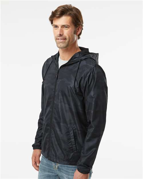 Independent Trading Co. EXP54LWZ Men's Lightweight Windbreaker Full-Zip Jacket - Side view