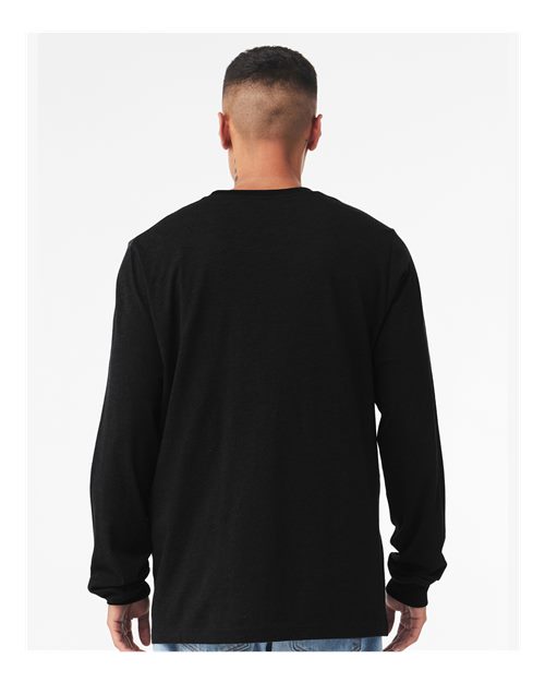 BELLA  CANVAS 3501 Unisex Jersey Long Sleeve Tee - Back view
